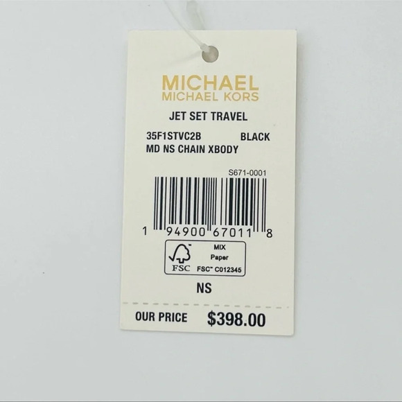 Michael Kors Medium NS Chain Xbody Bag Black Leather - Picture 11 of 11